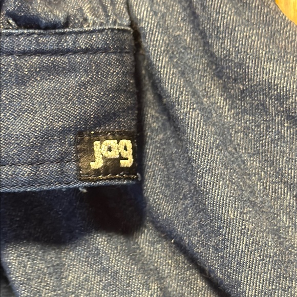 JAG VTG Women's Cottagecore Dark Wash Denim Skirt Blouse Set Talon Zipper Size 6 - Picture 3 of 16